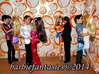 barbie dolls dance party with super cute clothes on